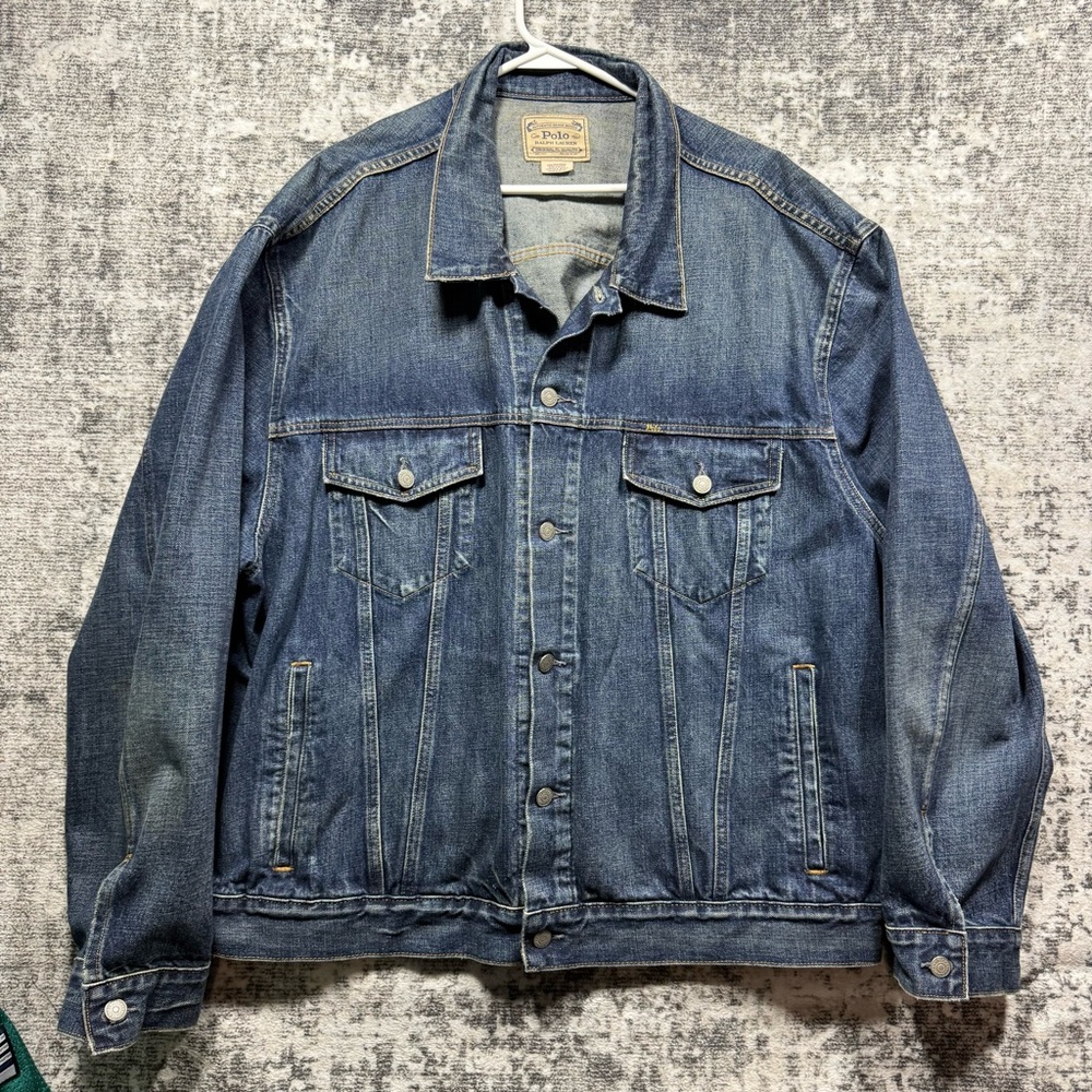 Polo Ralph Lauren Denim Icon Trucker Jacket Blue Men's Size 3XB Outdoor Classic